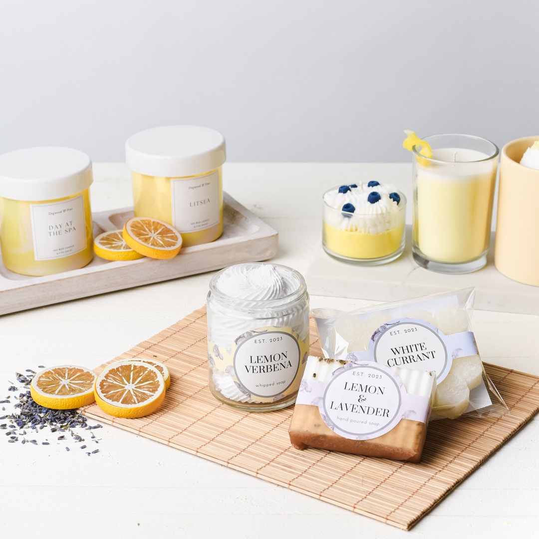 A variety of lemon inspired products