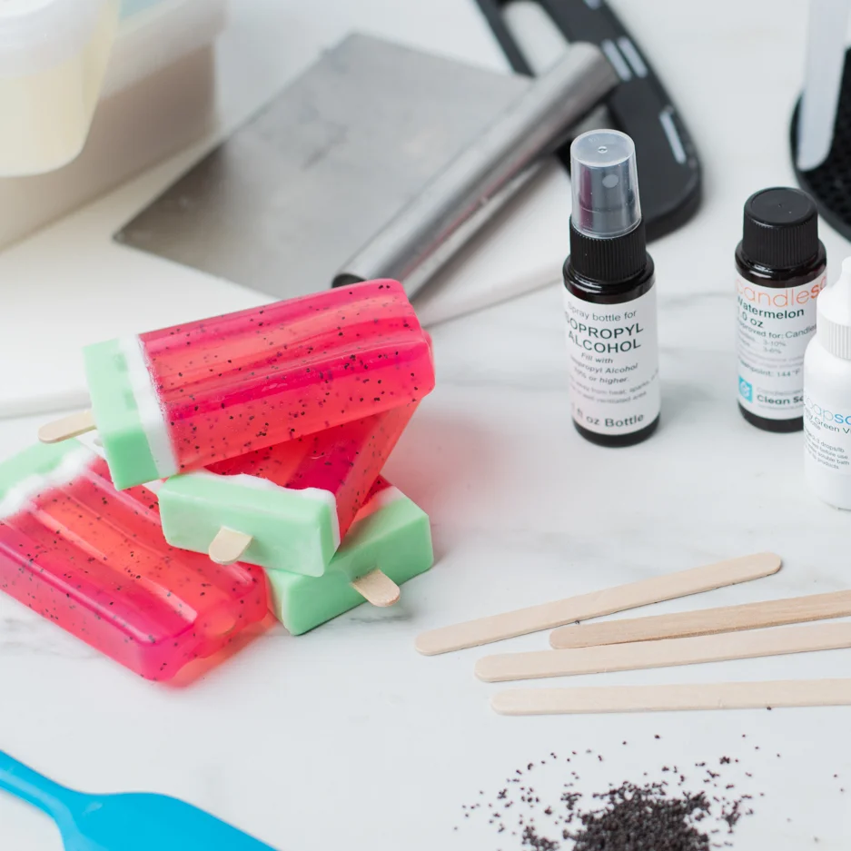 Watermelon popsicle soaps
