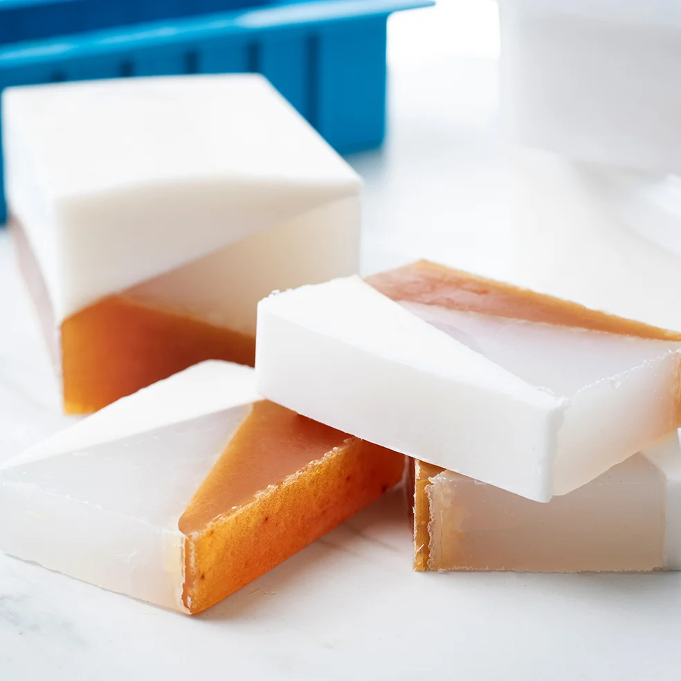 Tea tree and turmeric layered soap bars